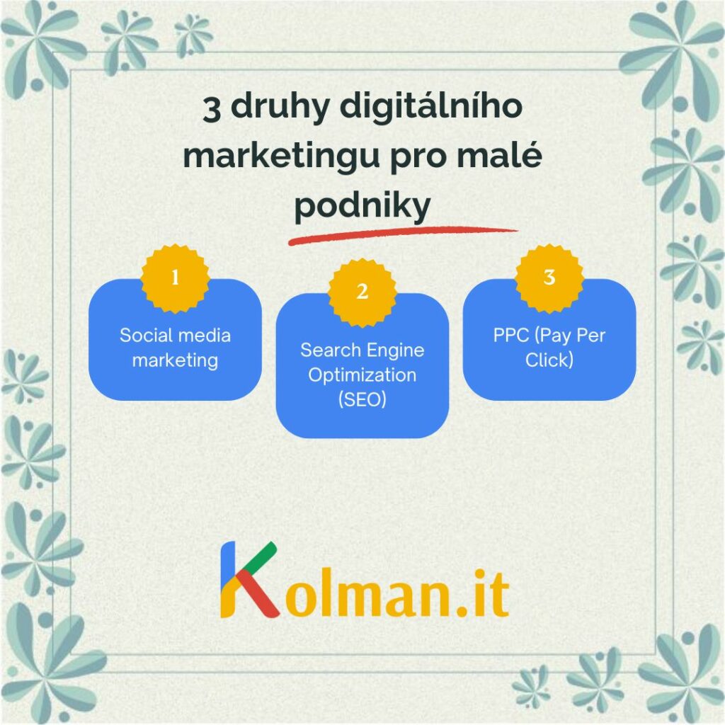 3 druhy digitálního marketingu pro malé podniky